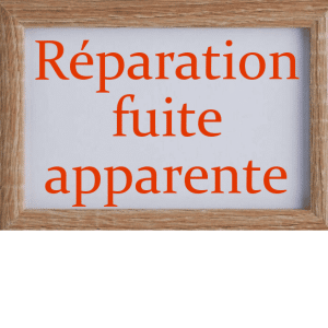 réparation fuite apparente