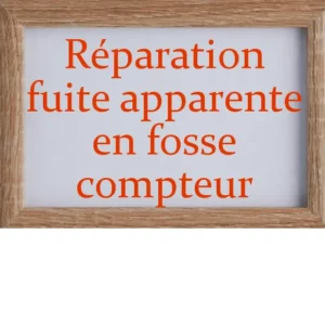 Réparation fuite apparente en fosse compteur