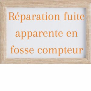 Réparation fuite apparente en fosse compteur