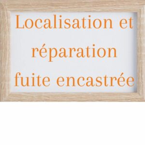 Localisation et réparation fuite encastrée